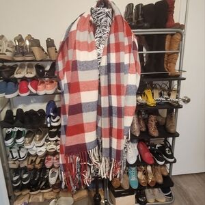 Plaid Blanket scarf 51x60